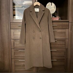 Aritzia The Slouch Coat , Wool, XS , Charcoal Grey, Brown, Dark Taupe